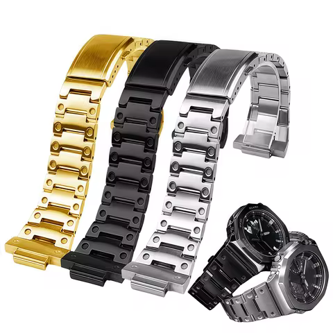 Stainless Steel Watchband For casio gshock GW-M5610 DW5600 GW-5000 GBM-2100 GA2100 GM5600 GM2100 sol