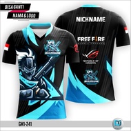 DJ Esports baju gamers ff/baju gamers ff nickname guild/Jersey Esport Gaming ROG/FF/PUBG/ML/COD Full