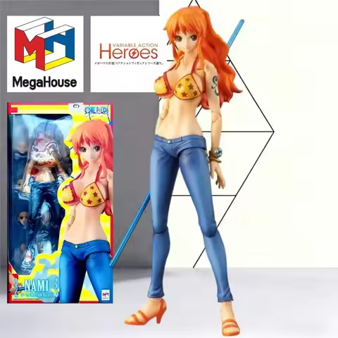 MegaHouse Variable Action Heroes One Piece Nami Punk Hazard Standard Summer Ver. Action Figures PVC 