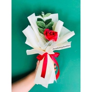 Wax flower bouquet of 1 flower