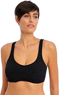 Women's Ibiza Waves Underwire Bralette Bikini Top, Black, 36F