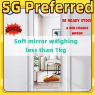 【Lucky Mirror】SG [ READY STOCK ] HD Acrylic soft mirror attached to wall self-adhesive full body dre
