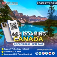 eSIM Canada 3/5/10/20 GB Data | 15/30 Hari | eSIM Roaming | eSIM Travel