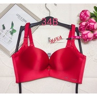 34B/75B RED SATIN BRA