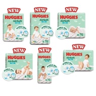 Huggies Airsoft / Natural Soft Diapers TAPE S58 / M52 / L44 / XL38 / XXL34