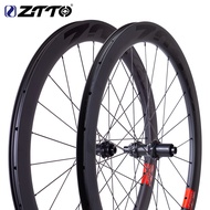 ZTTO Road Bike Carbon Fiber Wheelset Tubeless Disc Brake 50mm Aero Rim 142 Thru Axle 6 Pawls Hub R1 Bicycle Wheel