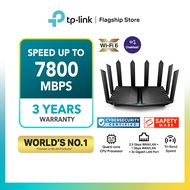 [2G Plan Supported] TP-Link Tri-Band 8-Stream Extensive Coverage Wi-Fi 6 Archer AX95 AX7800 Router with 2.5G Port