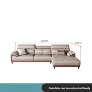 โซฟาหนัง โซฟาหนังแท้ 3 ที่นั่ง genuine leather sofa l shape for living room
