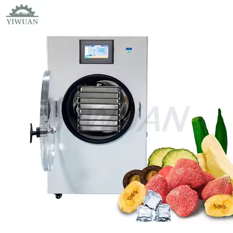 Automatic 10kg 15kg Per Batch Home Use hfd-8 Large Oil Free Pump Vacuum Freeze Dryer Machine Drying