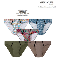 Avon Mens Club MARCUS 5 in 1 Hi - Cut Brief Pack