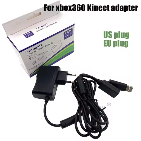 AC 100V-240V Power Supply EU/US Plug Adapter USB Charging Charger For Microsoft For Xbox 360 Kinect 