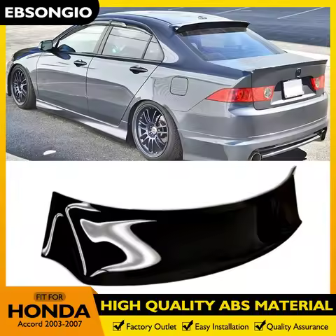 EBSONGIO For Honda Accord CL7 CL9 4Door 2003-2007 Roof Spoiler ABS Exterior Rear Window Visor Boot W