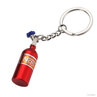 Men Keychain Refit Automobile Nos Nitrogen Bottle Key Buckle Nos Gas Key Chain Keyring Keyfob