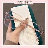 【READY STOCK】Fashionable Anti-Blue Light Glasses High-End Square-Frame Glasses Women Retro Eyeglasse