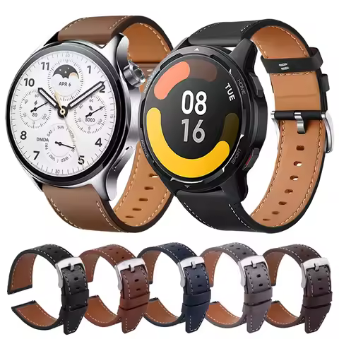 22mm Watch Straps For Xiaomi Mi Watch S1 Active/S1 Pro/S3/S2/Watch Color 2 Soft Leather Band For Ama