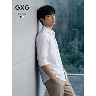 GXG Men's Clothing Fit Non-Wrinkle Business Shirt Embroidered Commuter Shirt Professional Shirt 2026