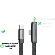 MCDODO Zebra Series 65W Type-C L 90 Degree Data Cable 1.2m 1.8m CA 279 334 335 336 Mobile Charging