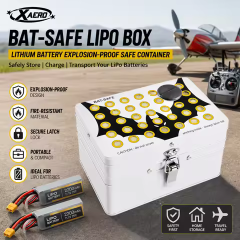 Small Size BAT-SAFE LIPO BOX Lithium Battery Explosion Proof Safe Fireproof Container for RC Drone A