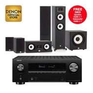 DENON AVC-X3700H 9.2 Ch. 8K AV Receiver + JBL Stage Speakers System blk Bundles + FREE QED Speaker and Subwoofer cables