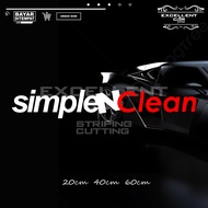 SIMPLE N CLEAN CAR STICKER - SIMPLE N CLEAN CUTTING STICKER CODE (a3)