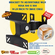 Adjustable LCD LED TV Wall Bracket Size 14-24inch Durable