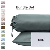 Bundle Set - Premium Satin Silk Skincare Booster Pillowcase Seelk Pillow Case