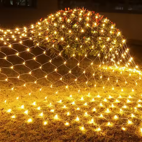 3mx2m 2mx2m 1.5mX1.5m Christmas Garlands LED String Christmas Net Light Fairy Xmas Party Garden Wedd