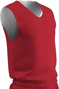 Polyester Reversible Basketball Jersey, Adult 3X-Large, Scarlet, White