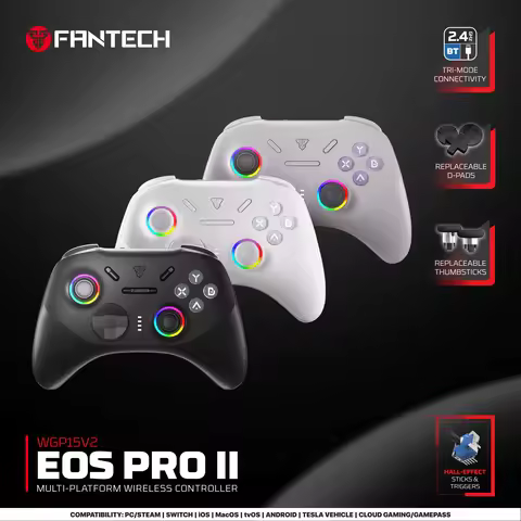 FANTECH WGP15V2 EOS PRO II Wireless Gaming Controller 1000Hz Polling Rate K-Silver Hall-Effect and T