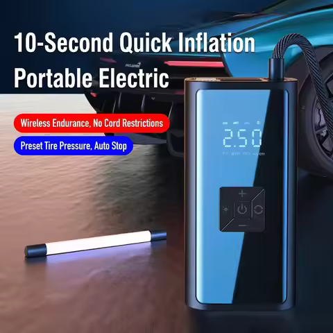 Car Inflator Pump Car Inflator Pump Digital Display Multi functional Portable Tire Inflator Bucket T