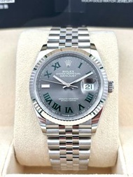 [SOLD OUT] 二手 USED  ROLEX 勞力士 DATEJUST 126234 2025年9月 灰色 未打磨 99.9%新 溫布頓面 全套 FULL SET