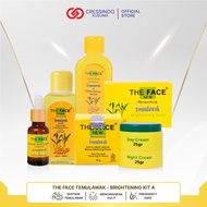 The FACE Temulawak Brightening Kit A Package Indonesia/Brightening FACE Package/Facial Wash With Glutathione/Soap/Toner/Whitening Serum/Day &amp; Night Cream/Moisturizing Cleanser Soap/Dry Skin/Skincare Face Series/Set