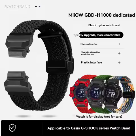 GBD-H1000 Elasticity nylon Strap For Casio G-SHOCK 3475 GBD-H1000-1A4 modified fabric Watchband Men'