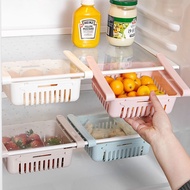Refrigerator Crisper Free Retractable Storage Box Hanging Basket Food Classification Drawer Pull-out Basket Organizing Rack Chassis