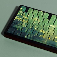 Chinese Style Keycaps Cherry Profile 130 Keys PBT Dye Sublimation Wooting Aula F75 Mechanical Side P