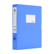 Plastic Box File with 3 inch spine A4 Blue 75mm