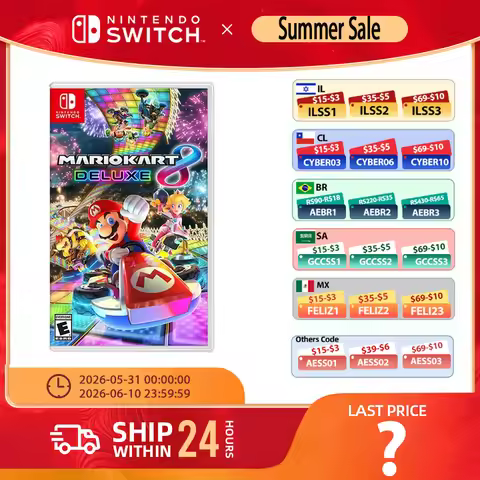 Nintendo Swtich - Mario Kart 8 Deluxe - Standard Edition - Game Deals Games Cartridge Physical Card
