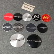 WORK Hub Label Modified WORK Hub Car Center Cover Label Hub Wheel Cover Decorative Sticker 45/50/56/