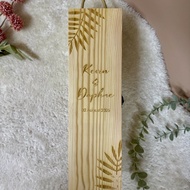[The Chic Habitat]  Wooden Wine Box with Personalized Name (Box Only)