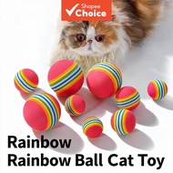 Cat Toys Rainbow Ball 5PCS Micro Elastic Ball Teasing Cat Silent Ball EVA Pet Self Hi Toys Pet Suppl