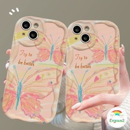 Infinix Hot 30i 30 20i 20 12 9 8 Play Lite Note 30 VIP 12 Pro Turbo G96 Smart 7 6 5 Fashion Colorful Oil Painting Butterfly Wavy Edge Phone Case Shock Resistant Anti Drop Soft Case