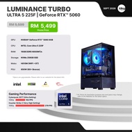 IDEALTECH LUMINANCE TURBO INTEL GAMING PC ( INTEL CORE ULTRA 5 / NVIDIA RTX5060 8GB / 16GB RAM / 256