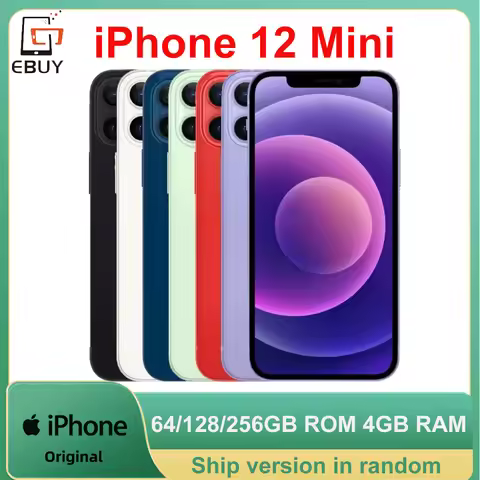 100% Original iPhone 12 Mini Cellphone 64/128/256GB ROM 4GB RAM Super OLED A14 Face ID NFC Original 