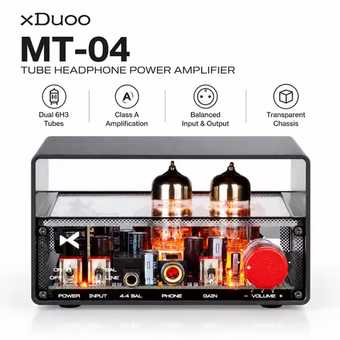 Xduoo MT-04 Desktop Mini Vacuum Tube Headphone Amplifier HiFi Balanced Audio Amp For Home Audio Syst