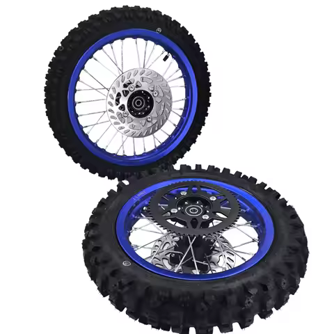 1.60-14 Front Wheel with 60/100-14 Tyre and 1.85-12 Inch Rear Rims with Dirt Tire 80/100-12 Aluminum