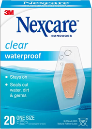 3M Nexcare 透明防水繃帶 20 片   防水膠布 美國製造 | 平行進口  防水膠布 居家常備 傷口護理 戶外携帶防水膠布