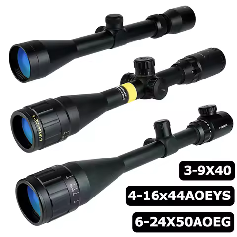 Tactical Scopes 3-9x40 4-16X44AOEG 6-24X50E Hunting Shooting Optical Sight Side Wheel Parallax Rifle