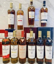 大量回收 威士忌 whisky 麥卡倫 macallan 麥卡倫珍稀、麥卡倫50年高檔收藏系列 macallan classic cut 天藍 紫鑽 no1 2 3 4 5系列全部回收 麥卡倫10年、