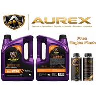 AUREX 5W40 Fully Synthetic Engine Oil API SQ CK-4  (4 Liter)  Proton, Toyota, Perodua, Honda, Nissan