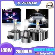 X-7SEVEN D1S D1R D3S D3R D2S D2R D2H D4S D5S D8S 28000LM HID to LED Headlight 1:1 Same Size No Error